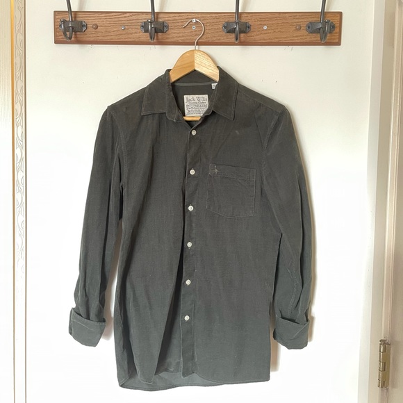 Jack Wills Other - Jack Wills Men’s Dark Olive Corduroy Shirt